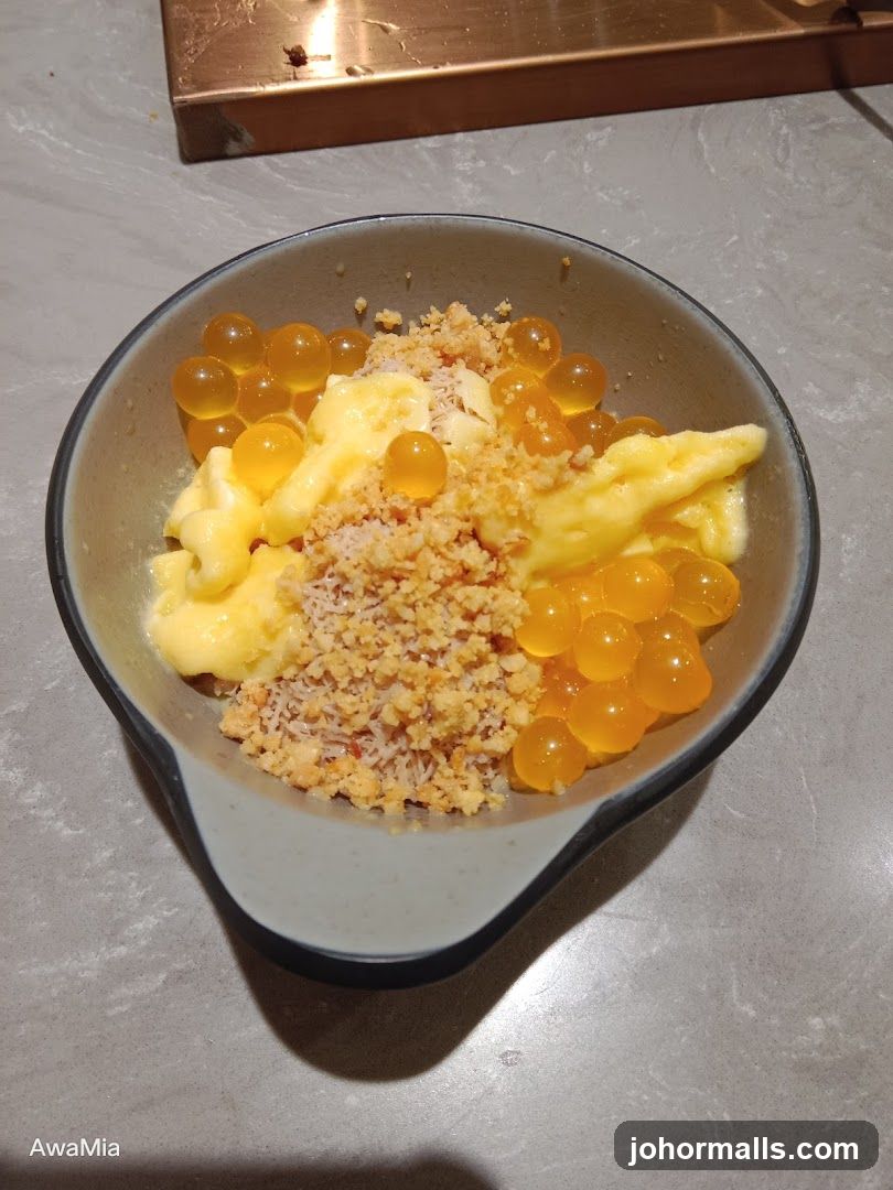 Dessert with Boba and Crumble