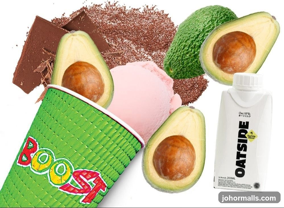 Avocado and Chocolate Smoothie Ingredients