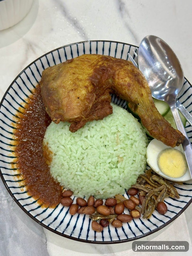 Nasi Lemak with Fried Chicken