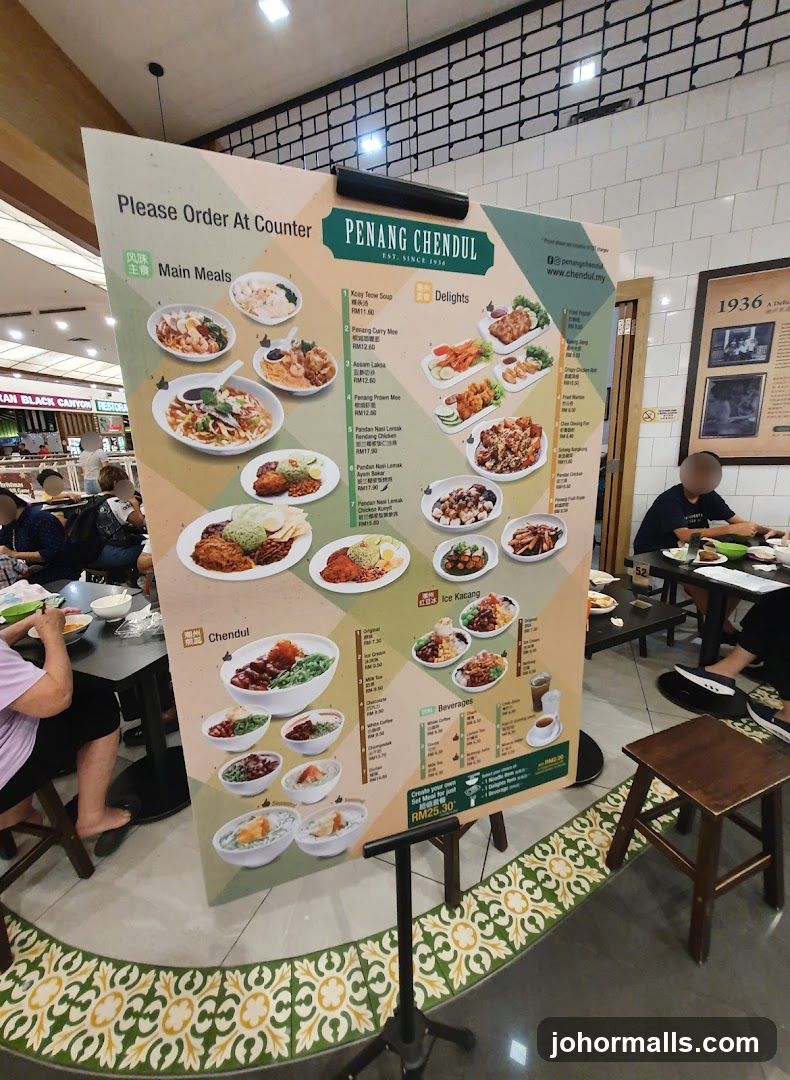 Penang Chendul Menu