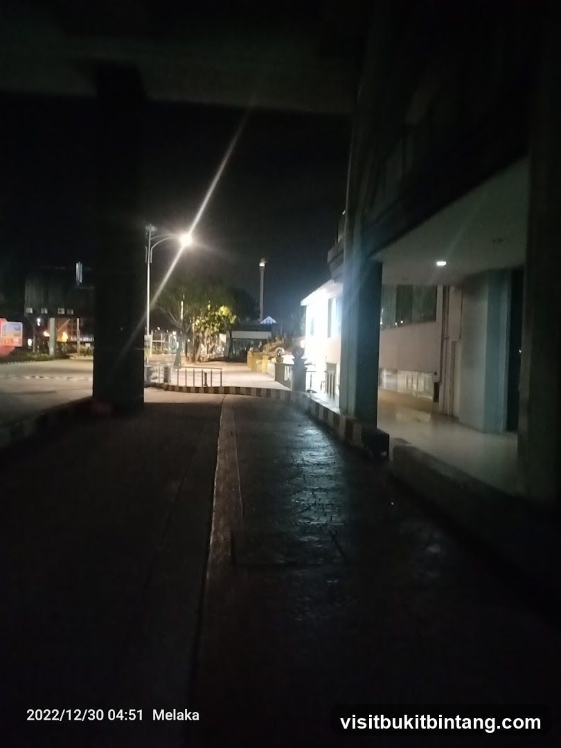 Nighttime street view in Melaka