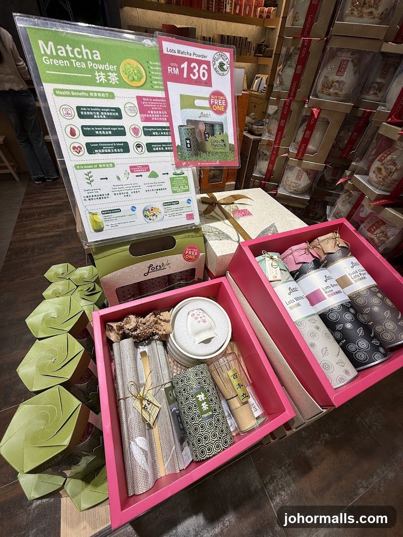 Matcha Green Tea Powder Display