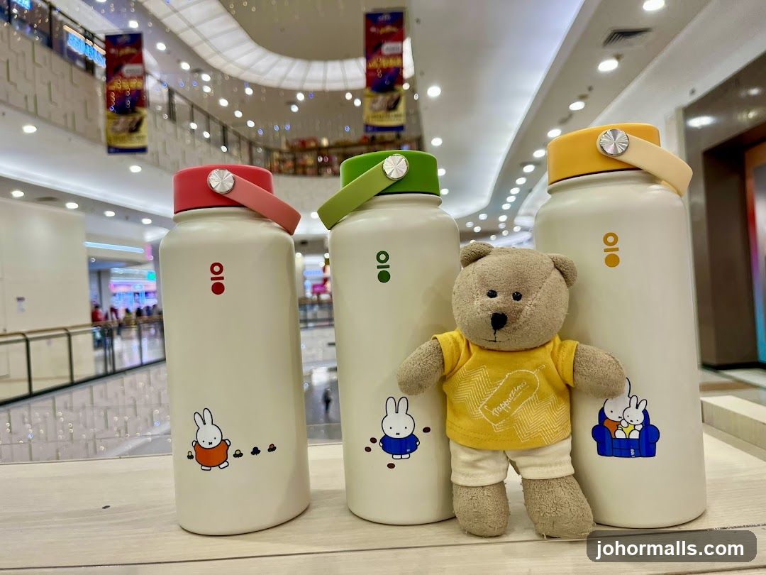 Water Bottles with Miffy and Bear Plush