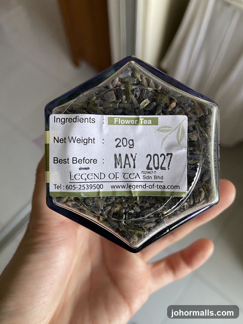 Flower Tea Product Label