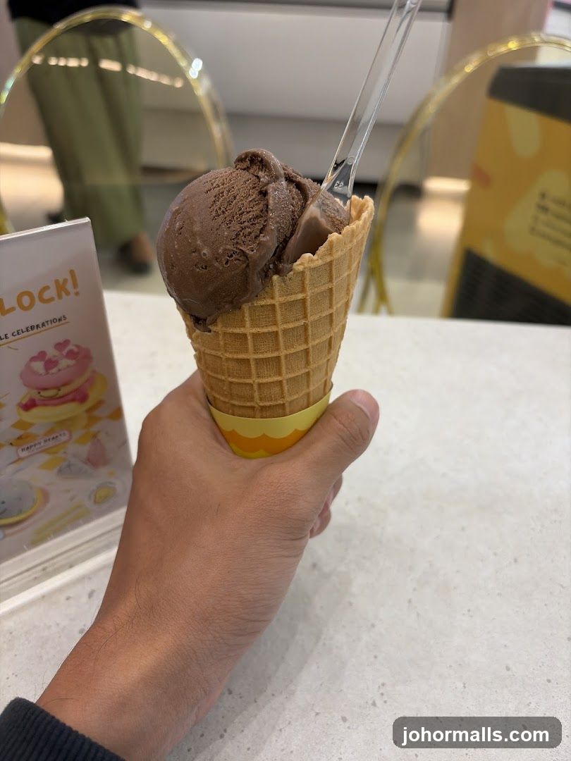 Chocolate Ice Cream Cone