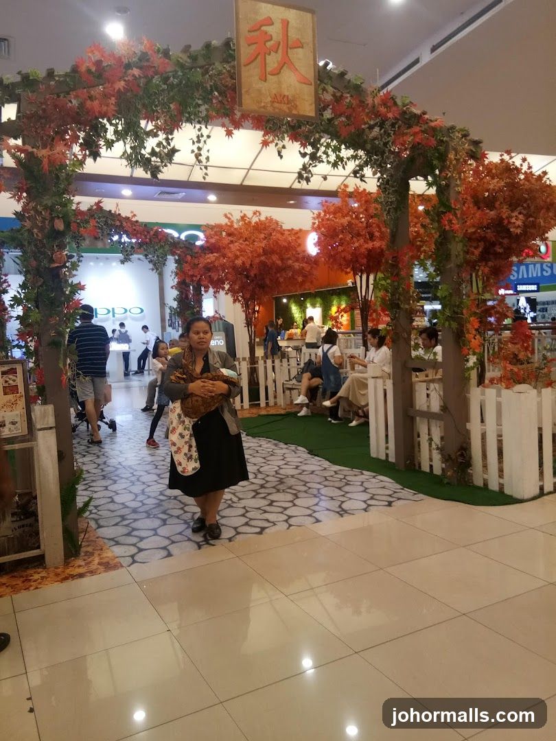 Autumn-themed mall decoration