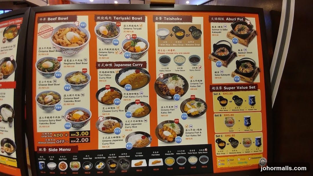 Japanese Food Menu