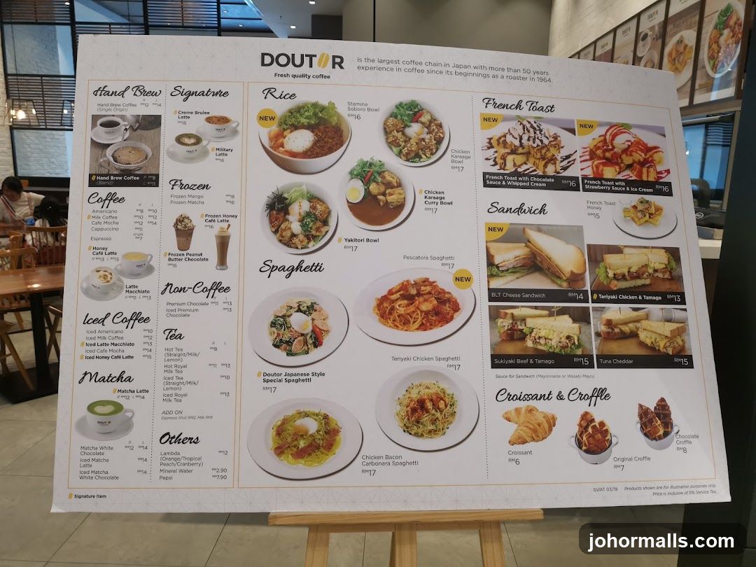 DOUTOR Menu