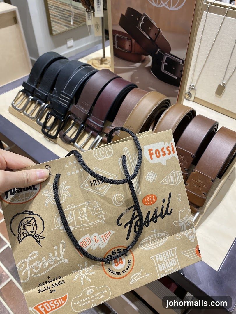 Fossil Belts and Shopping Bag