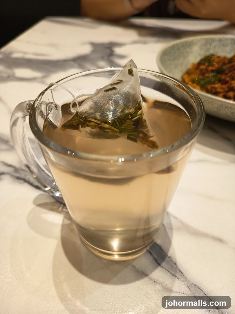 Herbal Tea in a Glass Mug