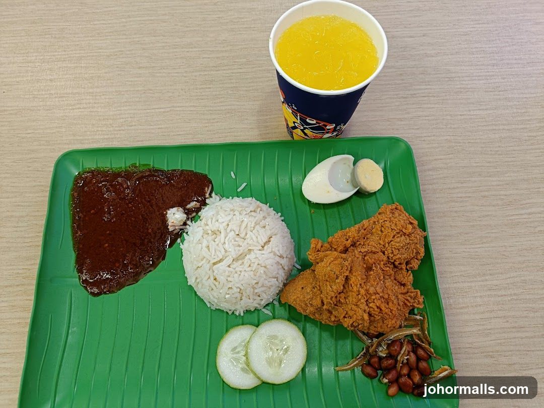 Food Plate on Green Tray