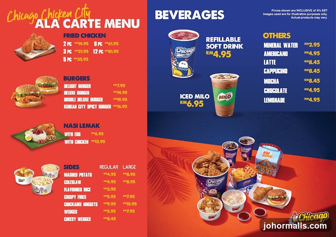 Chicago Chicken City Ala Carte Menu