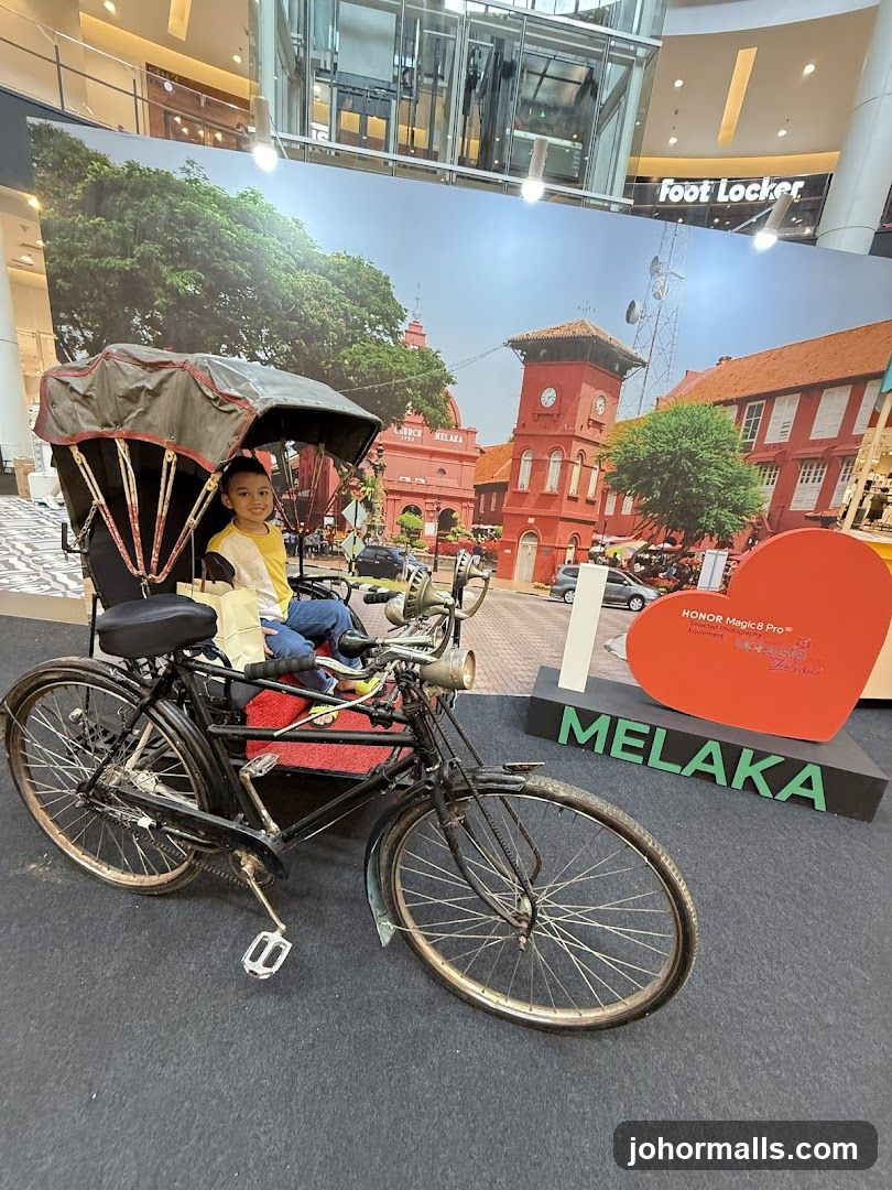Melaka-themed display in shopping mall