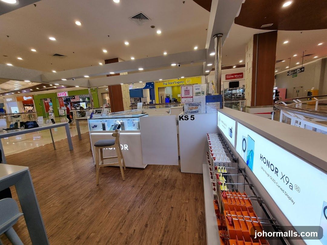 Interior of electronics store