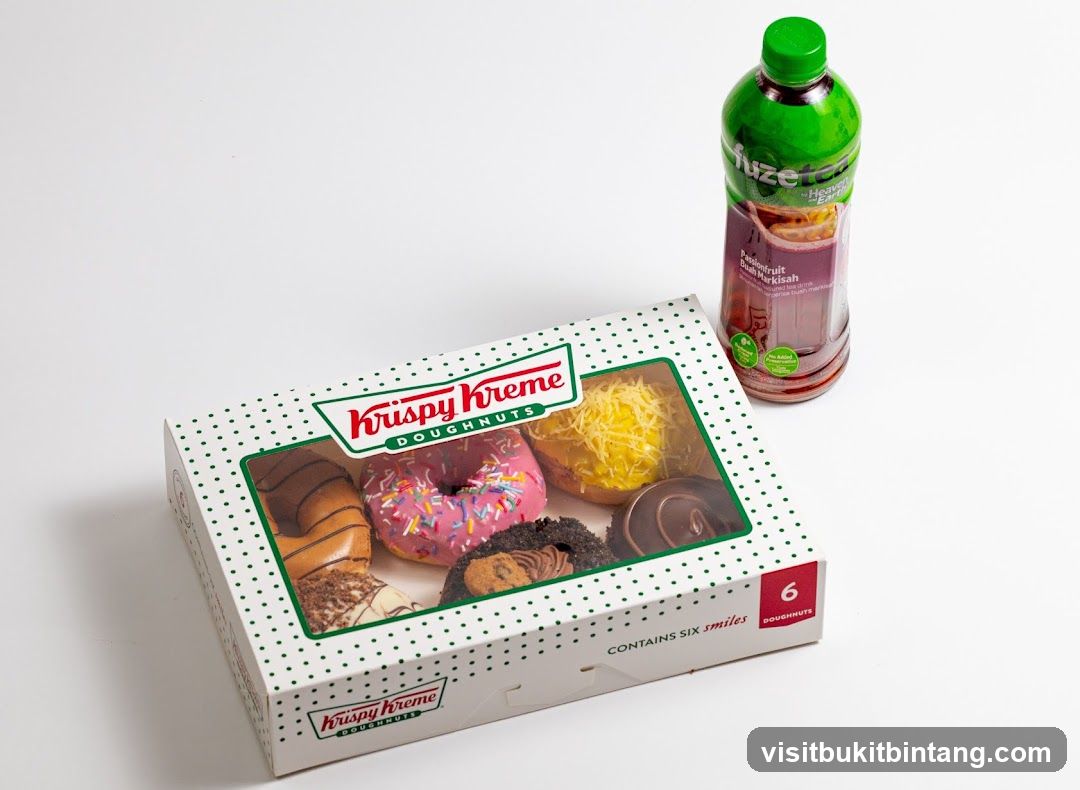 Krispy Kreme Donuts and Fuzetion Beverage