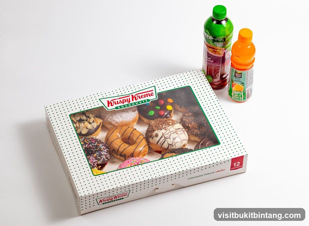 Krispy Kreme Doughnuts Box with Beverages