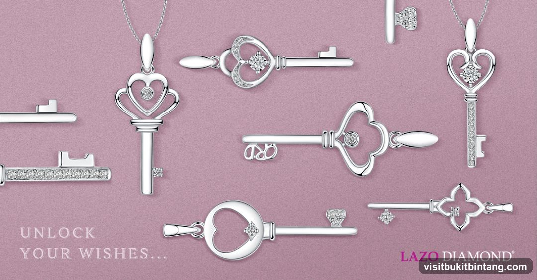 Lazo Diamond Key Pendant Collection