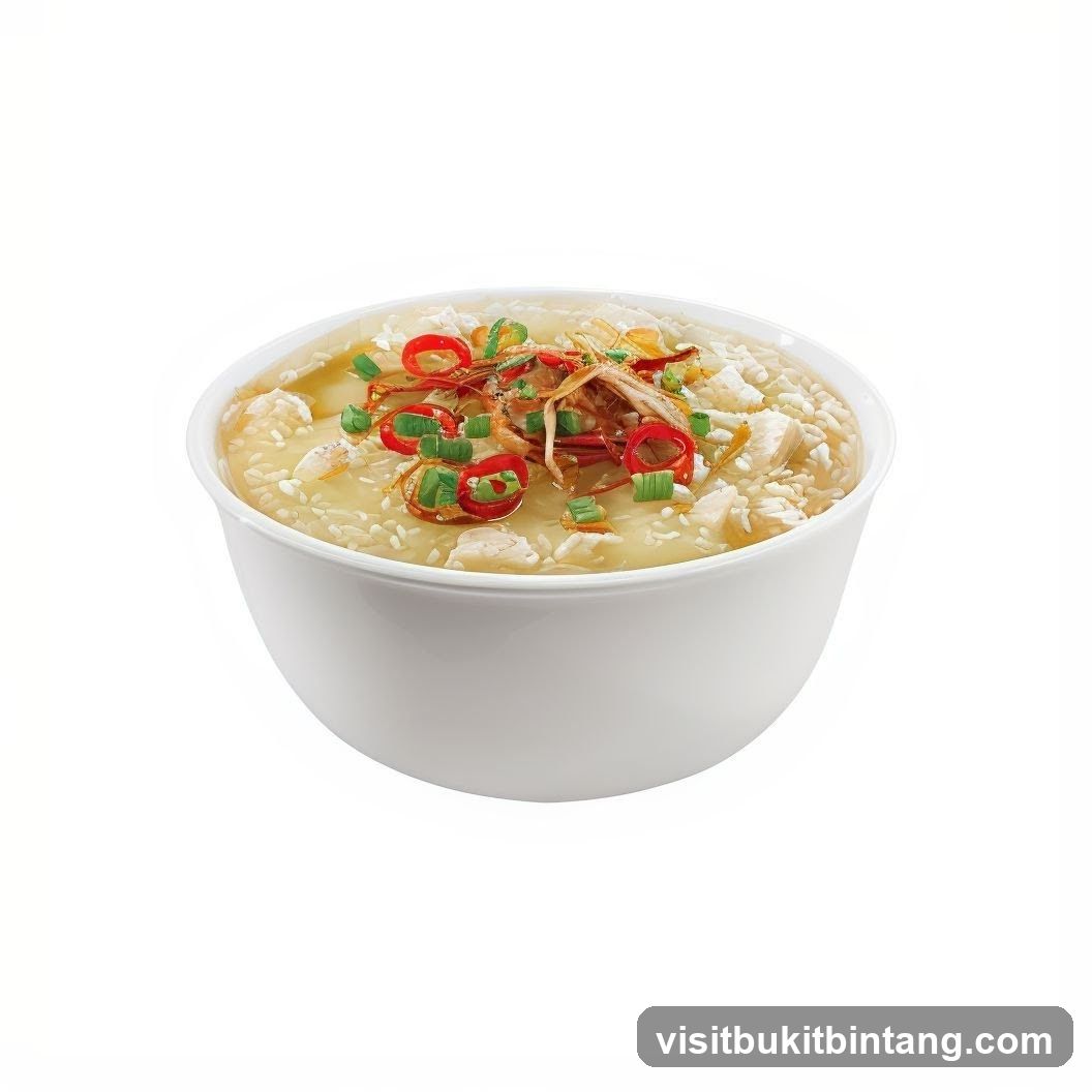 Rice Soup in Bowl