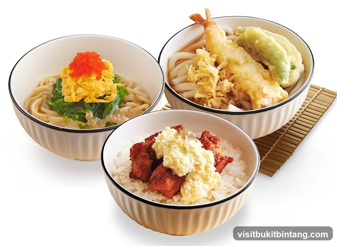 Three Bowls of Japanese Food