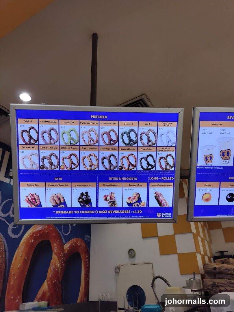 Auntie Anne's Menu