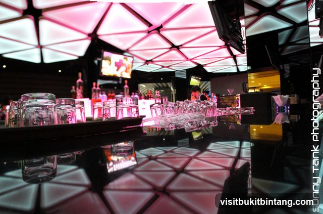 Bar Interior with Reflective Surface