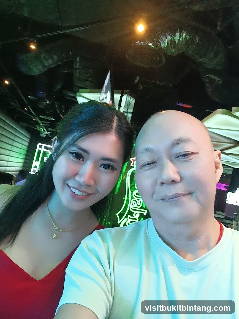 Selfie in a bar or nightclub interior