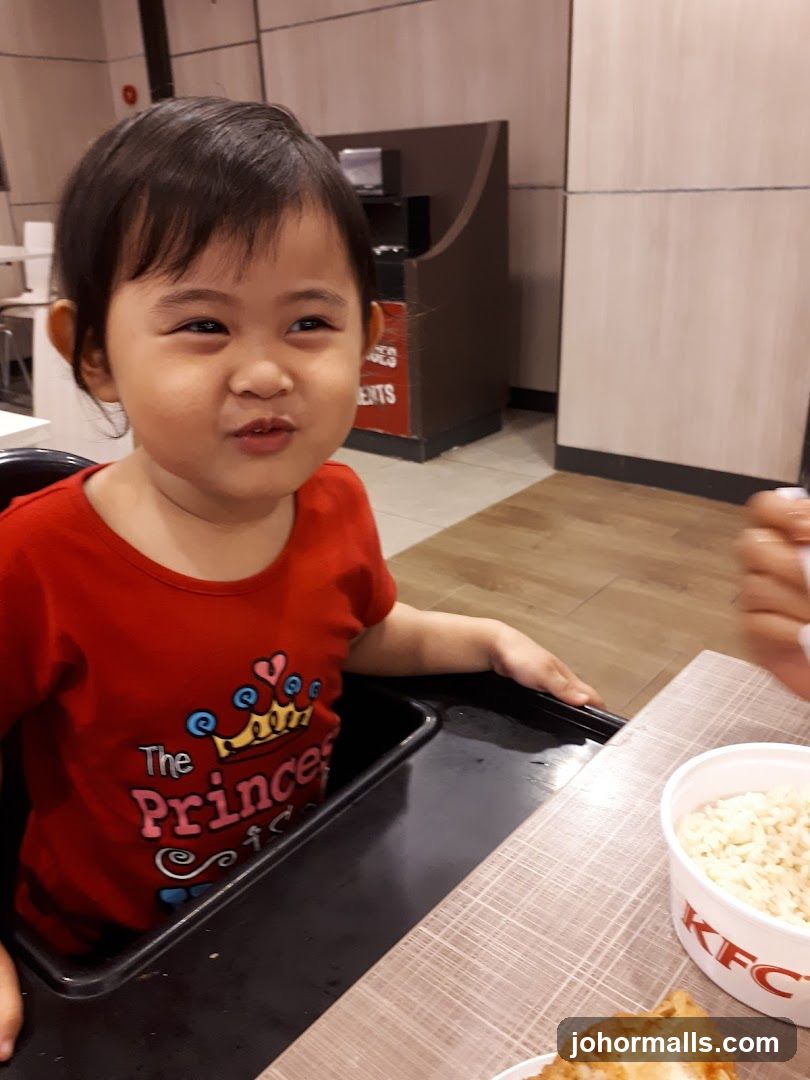 Child at KFC restaurant