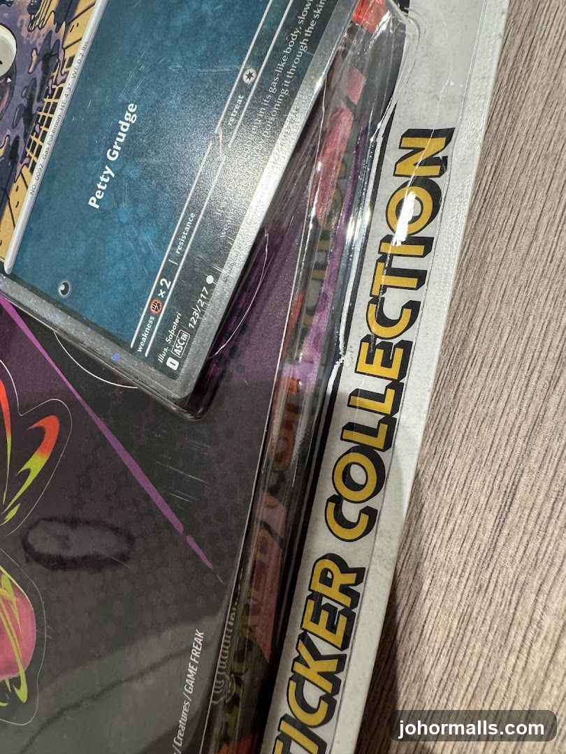 Pokemon Trading Card and Sticker Collection Packaging