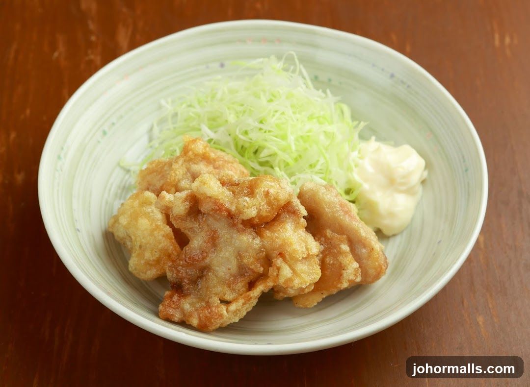 Fried Chicken with Shredded Cabbage and Mayonnaise