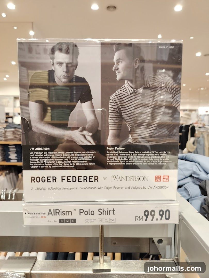 Roger Federer x JW Anderson Polo Shirt Display