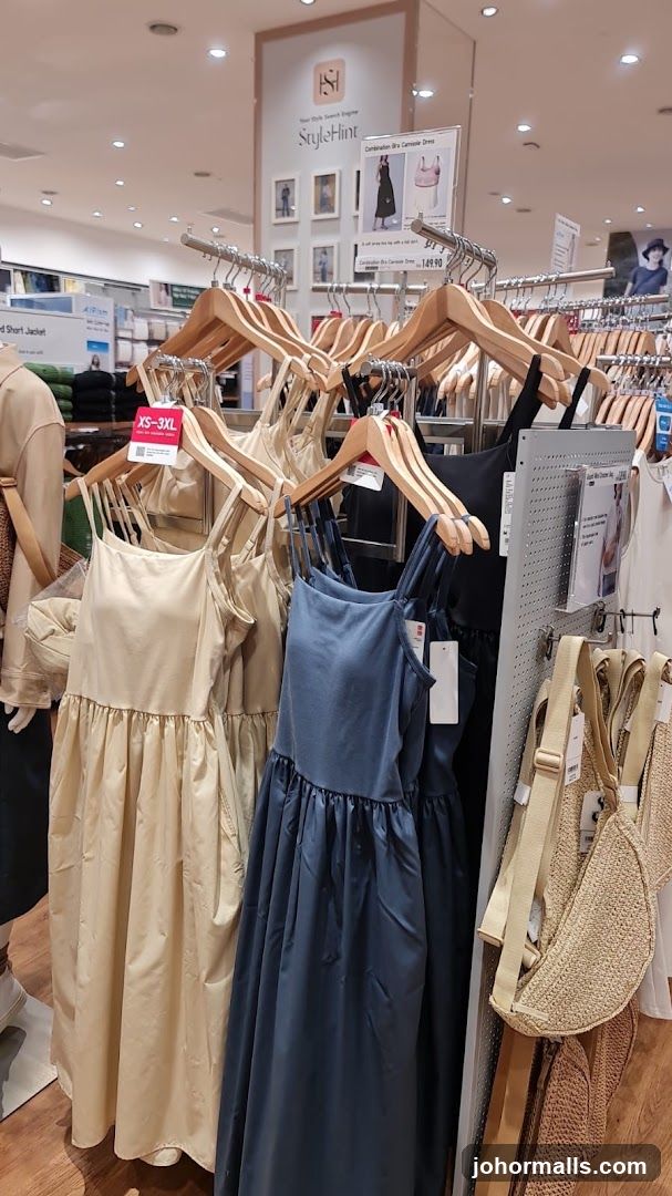 Women's Dresses and Accessories Display