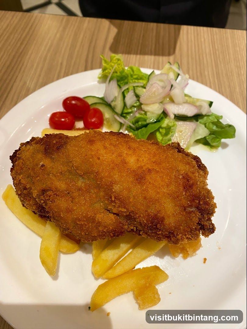 Breaded Cutlet with Fries and Salad