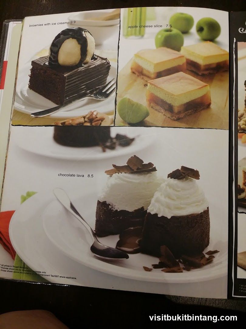 Desserts Menu