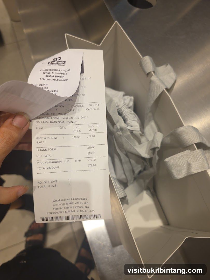 Receipt and Shopping Bag