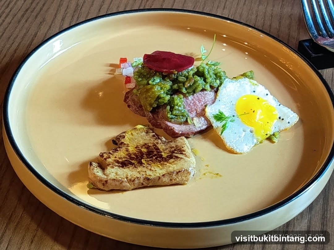 Gourmet Dish with Fried Egg