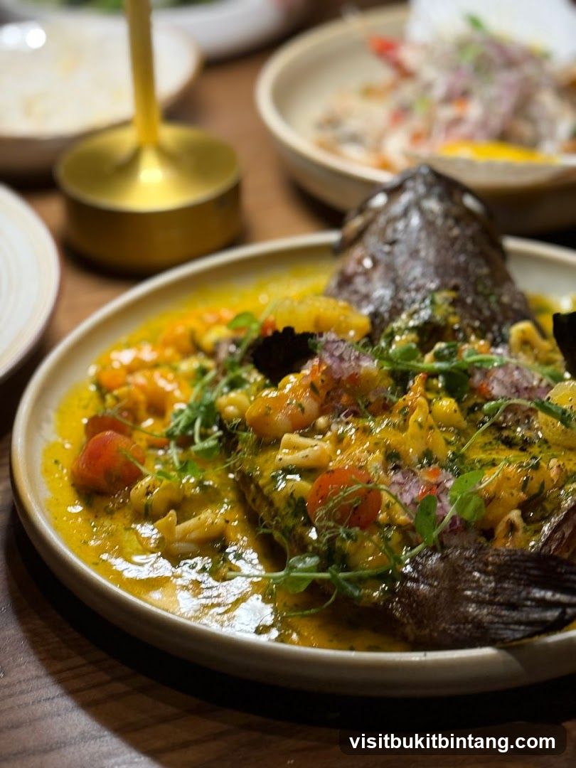 Whole Fish Dish with Sauce and Vegetables