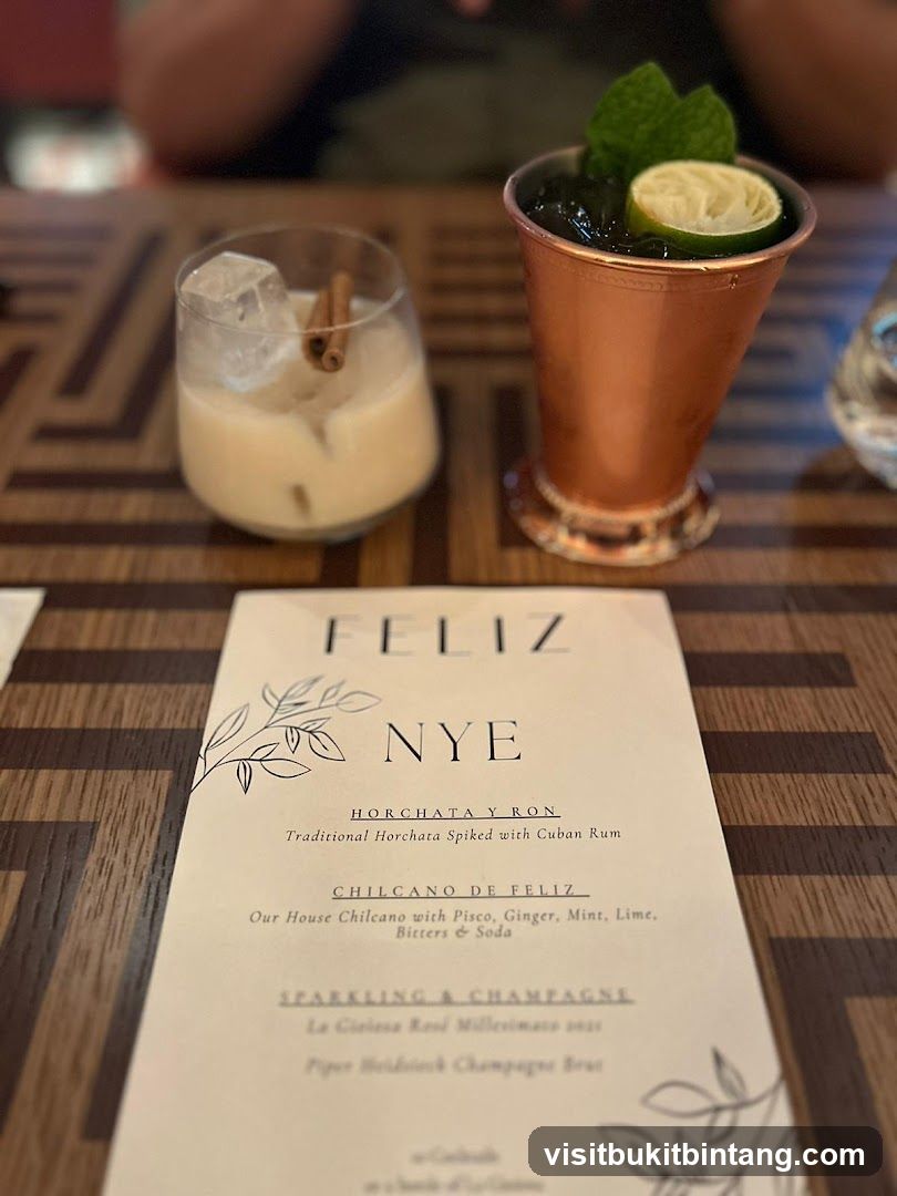 Feliz NYE Menu