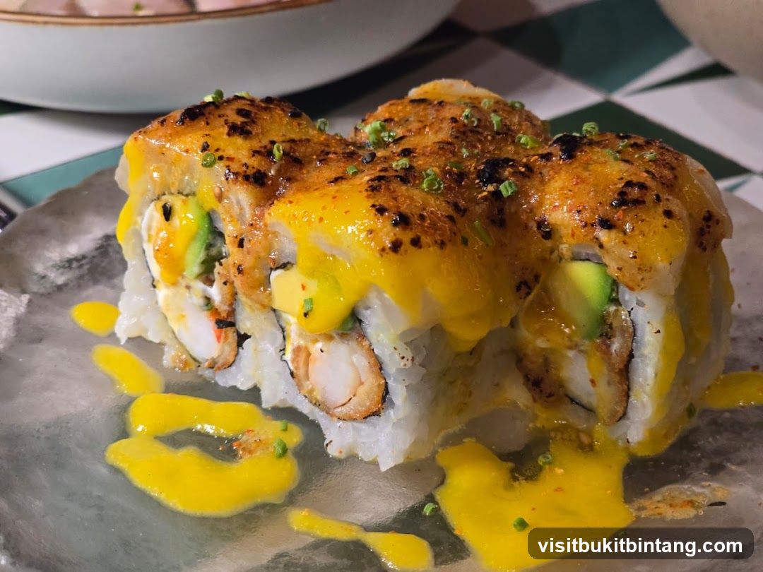 Sushi Roll with Topping