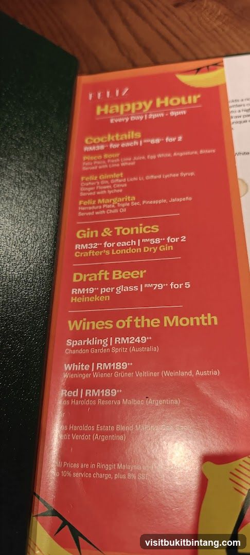 Happy Hour Menu