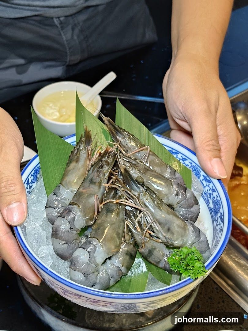 Fresh Prawns on Ice