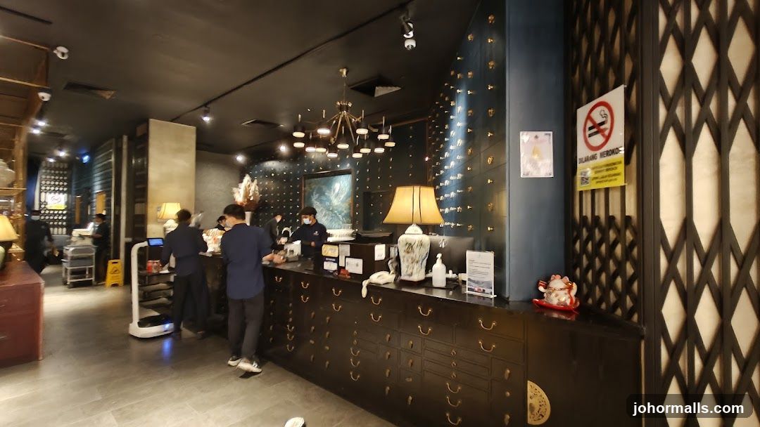 Restaurant Interior with Service Robot
