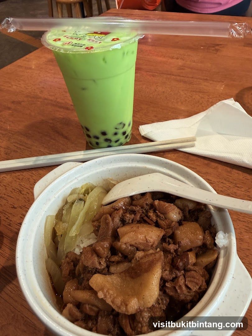 Braised Pork Rice and Bubble Tea