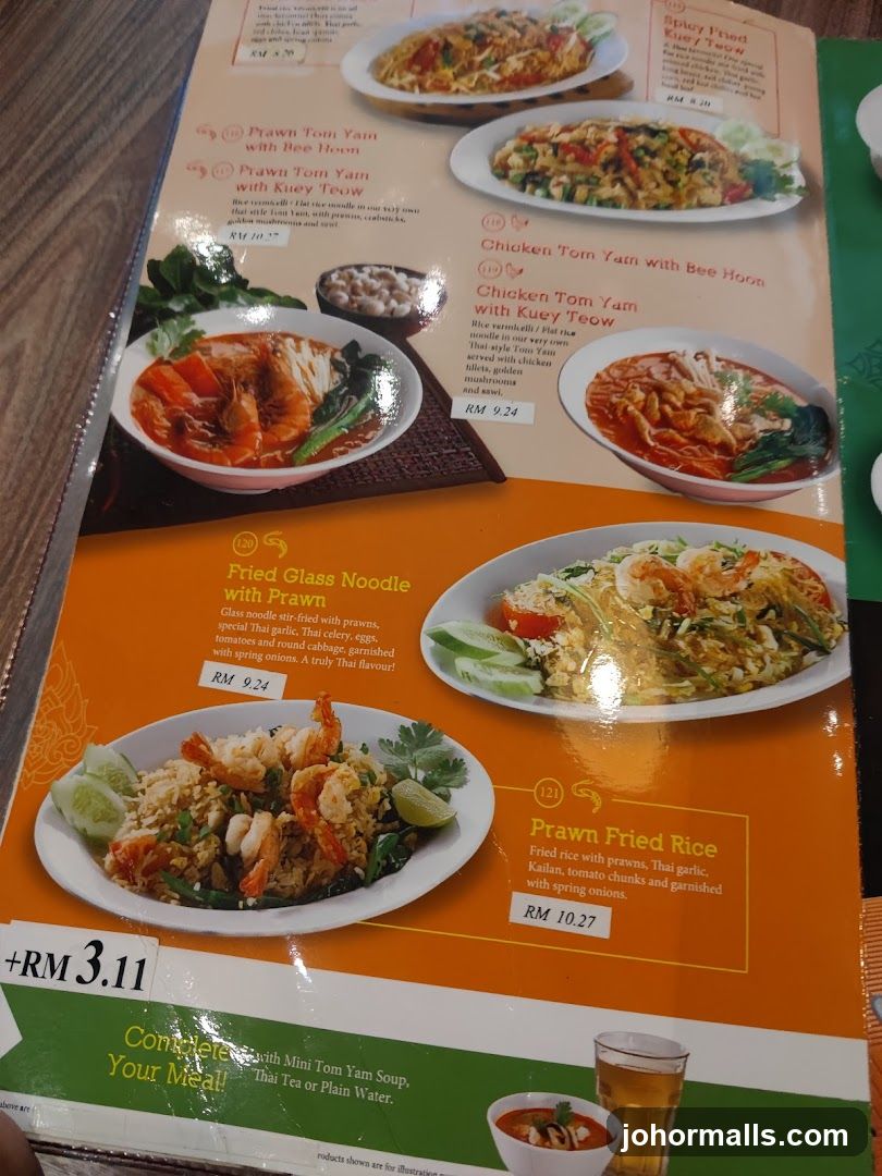 Thai Food Menu