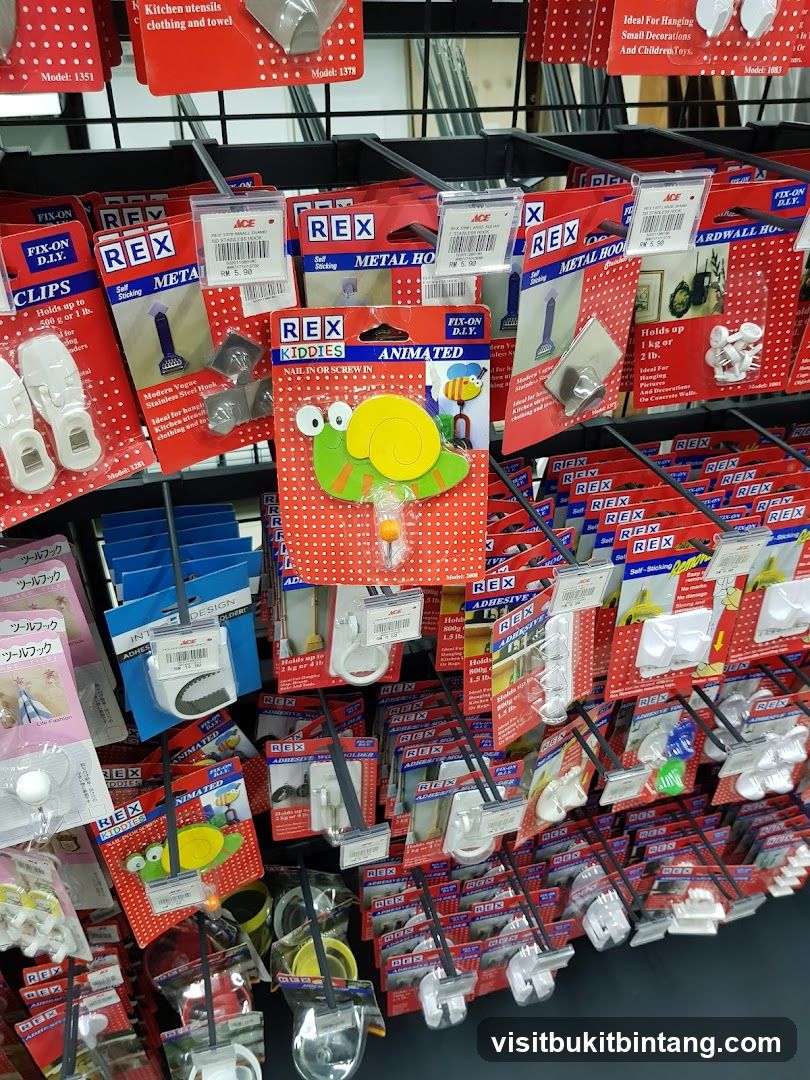 Assortment of REX brand adhesive hooks and clips