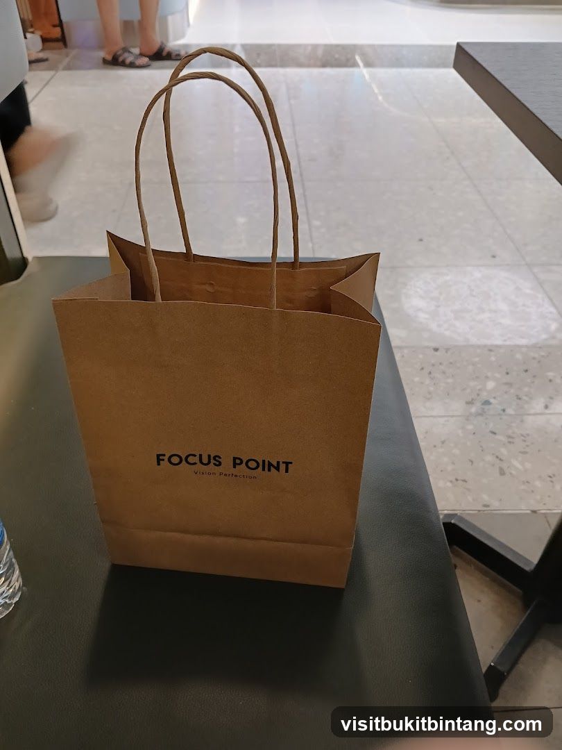 Brown paper bag with logo