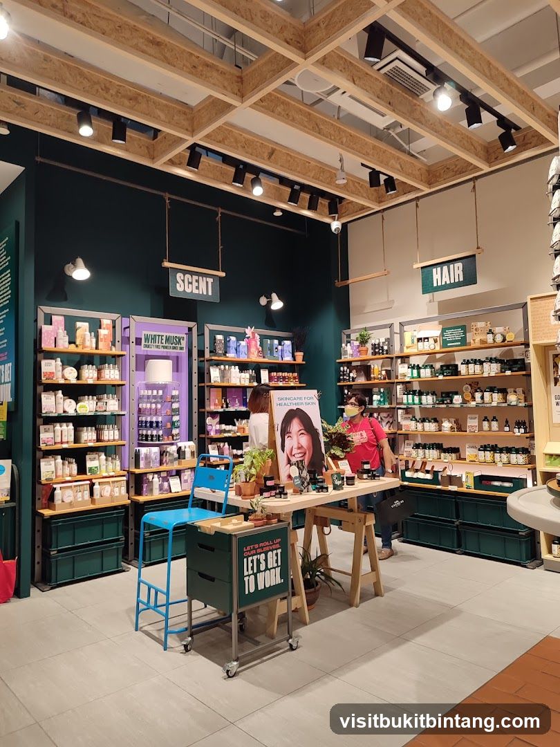 Store Interior with Skincare Products