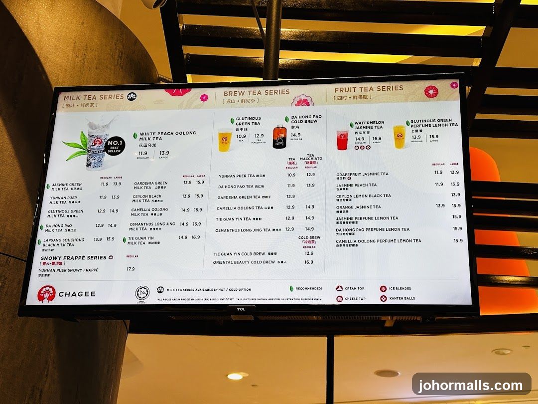 CHAGEE Menu