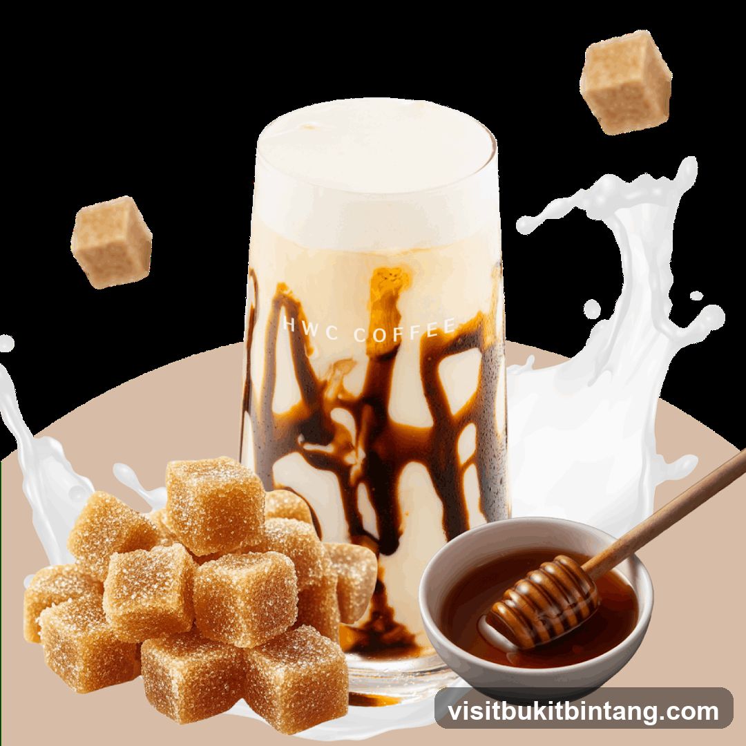 HWC Coffee Drink with Brown Sugar Cubes and Honey