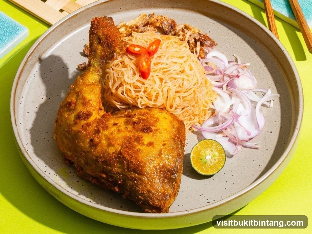 Fried Chicken with Noodles