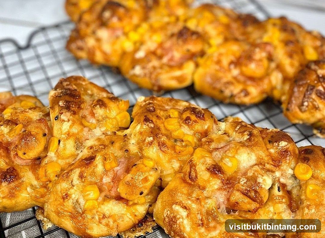 Golden Baked Buns with Corn and Cheese